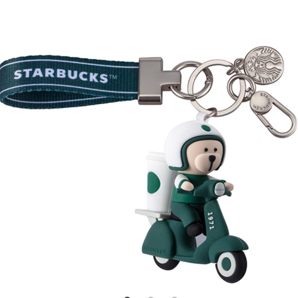 Starbucks Taiwan Bearista scooter keychain